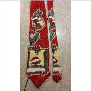 🎄Christmas Holiday Tie Santa Teddy Bears MistleToe